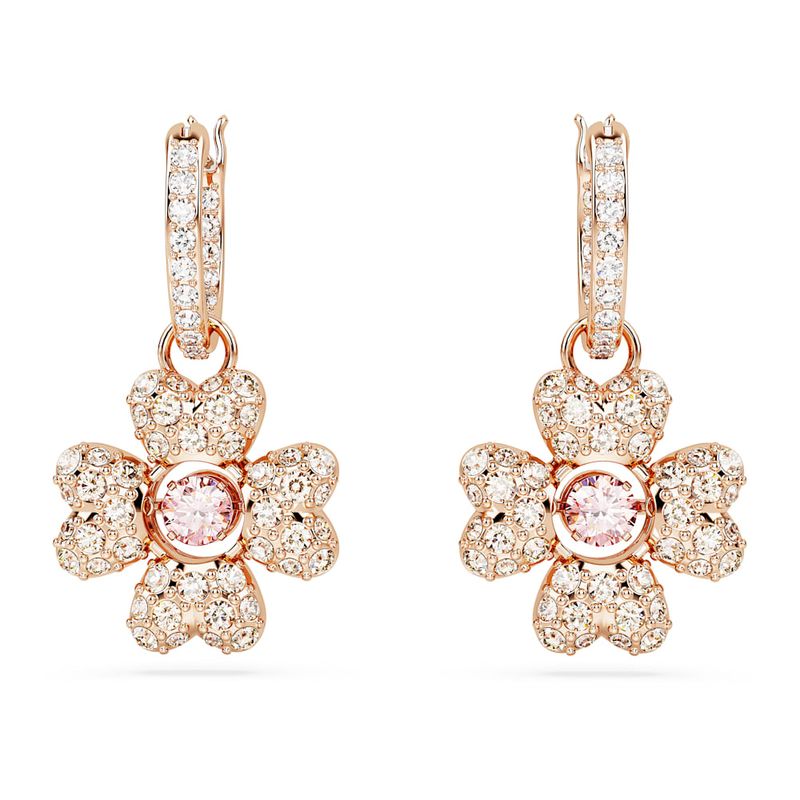 Pendientes-Idyllia-Trebol-Blancos-Baño-tono-oro-rosa