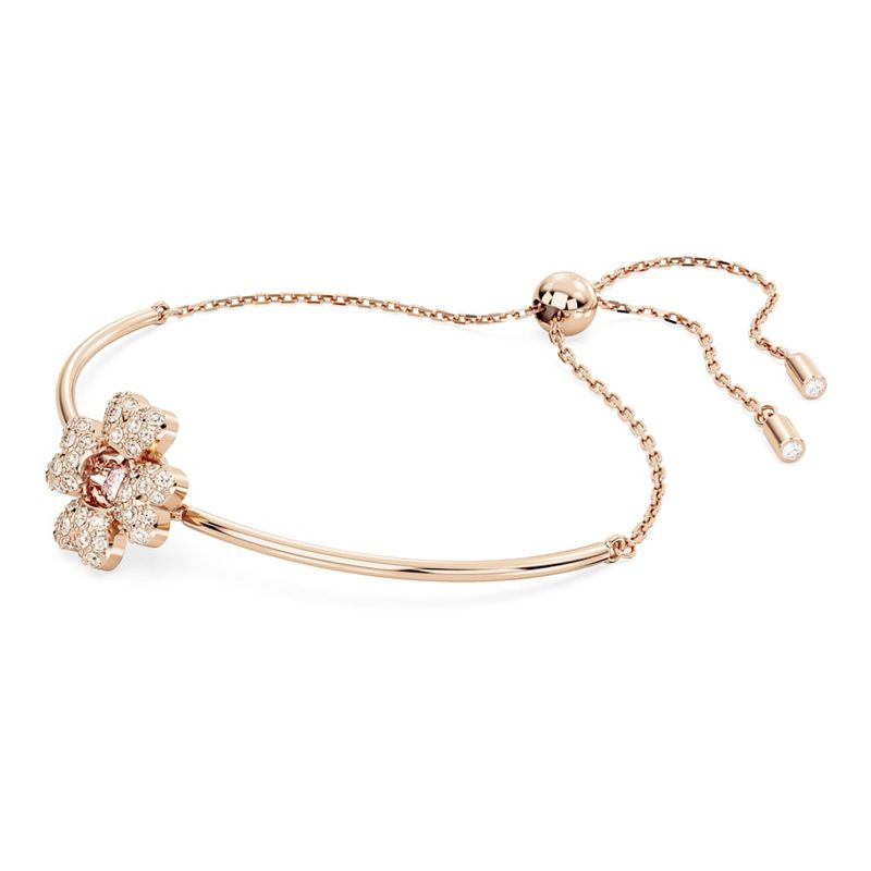Pulsera-Idyllia-Trebol-Blanca-Baño-tono-oro-rosa