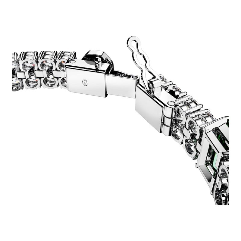 Pulsera-Matrix-Tennis-Tallas-mixtas-Verde-Recubrimiento-en-rodio