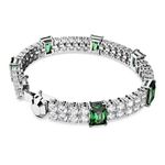Pulsera-Matrix-Tennis-Tallas-mixtas-Verde-Recubrimiento-en-rodio