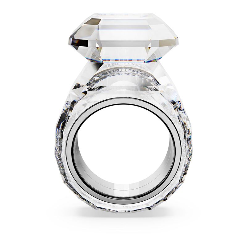 Anillo-de-coctel-Lucent-Talla-octogonal-Blanco