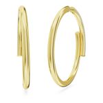 Pendientes-de-aro-Dextera-Blancos-Baño-tono-oro