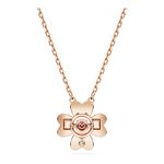 Colgante-Idyllia-Trebol-Blanco-Baño-tono-oro-rosa