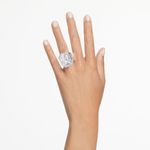 Anillo-de-coctel-Lucent-Talla-octogonal-Blanco