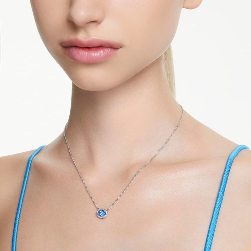 Collar-Constella-Talla-ovalada-Azul-Recubrimiento-en-rodio
