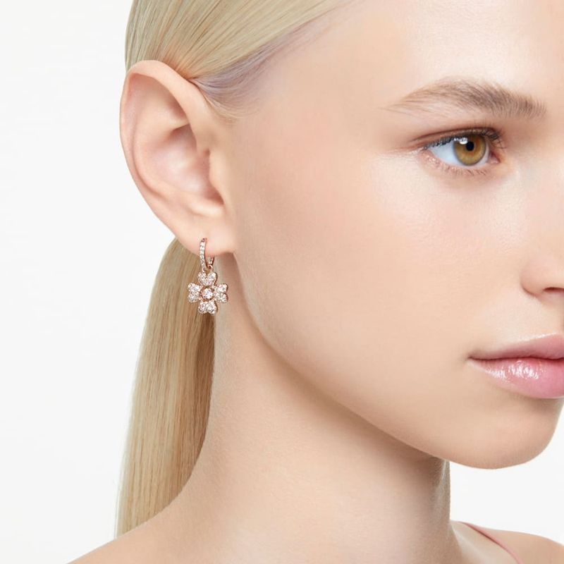 Pendientes-Idyllia-Trebol-Blancos-Baño-tono-oro-rosa