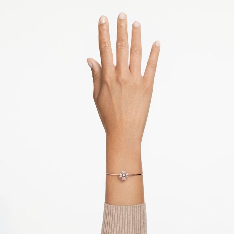 Pulsera-Idyllia-Trebol-Blanca-Baño-tono-oro-rosa