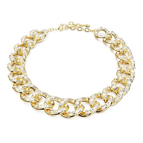 Collar Dextera, Arte, Tallas mixtas, Grande, Blanco, Recubrimiento en tono oro
