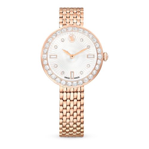 Reloj Certa, Fabricado en Suiza, Brazalete de metal, Tono oro rosa, Acabado tono oro rosa