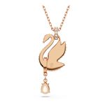 Colgante-Swarovski-Iconic-Swan-Cisne-Negro-Baño-tono-oro-rosa