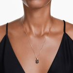 Colgante-Swarovski-Iconic-Swan-Cisne-Pequeño-Negro-Baño-tono-oro-rosa