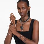 Brazalete-Swarovski-Iconic-Swan-Cisne-Negro-Baño-tono-oro-rosa
