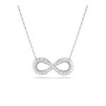 Colgante-Hyperbola-Simbolo-del-infinito-Blanco-Recubrimiento-en-rodio