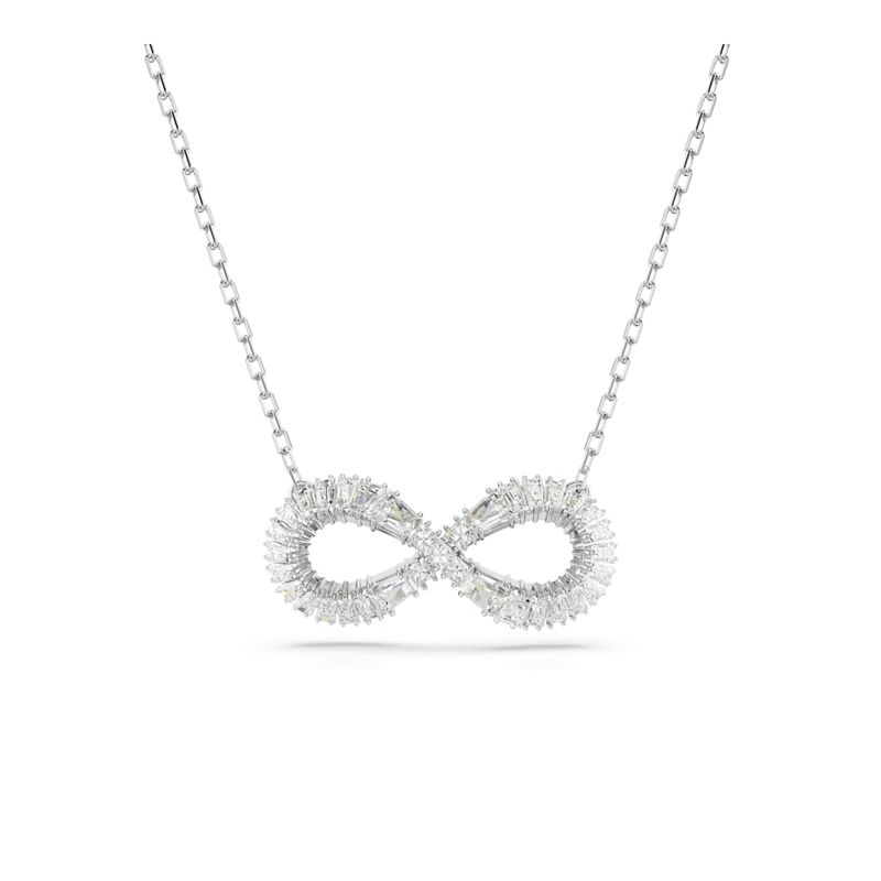 Colgante-Hyperbola-Simbolo-del-infinito-Blanco-Recubrimiento-en-rodio