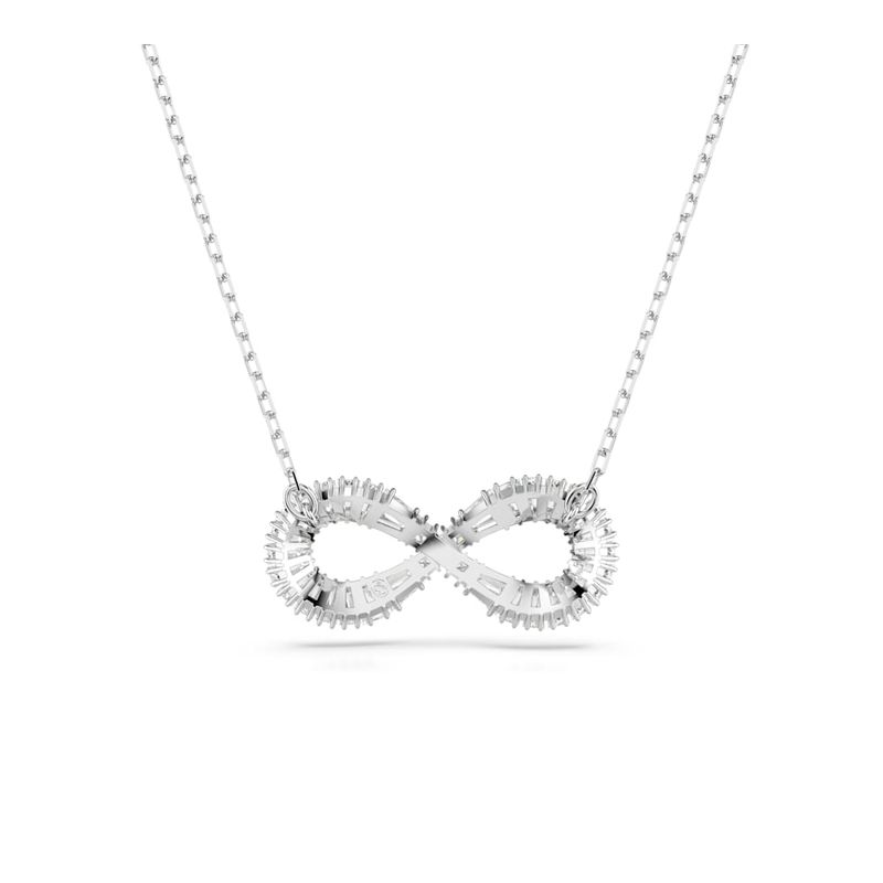 Colgante-Hyperbola-Simbolo-del-infinito-Blanco-Recubrimiento-en-rodio