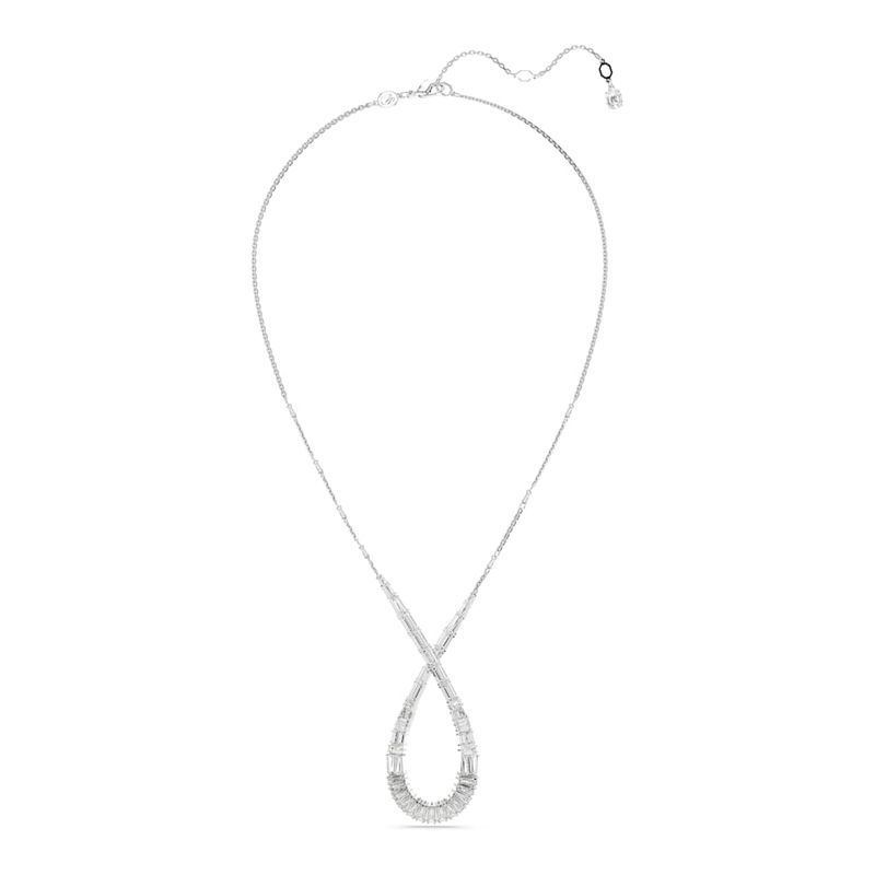 Colgante-Hyperbola-Tallas-mixtas-Simbolo-del-infinito-Blanco-Recubrimiento-en-rodio
