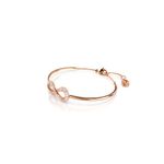 Brazalete-Hyperbola-Simbolo-del-infinito-Blanco-Baño-tono-oro-rosa