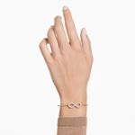 Brazalete-Hyperbola-Simbolo-del-infinito-Blanco-Baño-tono-oro-rosa