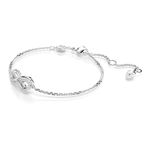 Pulsera-Hyperbola-Simbolo-del-infinito-Blanca-Recubrimiento-en-rodio