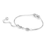 Pulsera-Hyperbola-Simbolo-del-infinito-Blanca-Recubrimiento-en-rodio