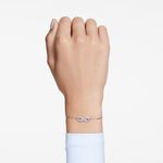 Pulsera-Hyperbola-Simbolo-del-infinito-Blanca-Recubrimiento-en-rodio