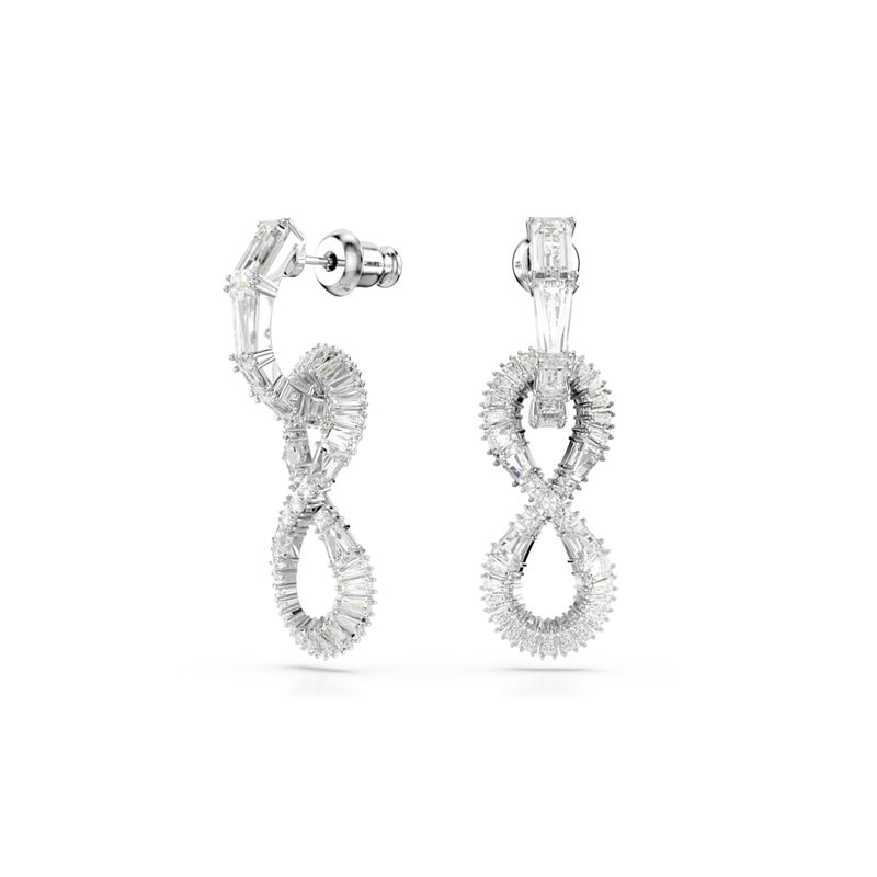Pendientes-Hyperbola-Simbolo-del-infinito-Blancos-Recubrimiento-en-rodio