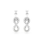 Pendientes-Hyperbola-Simbolo-del-infinito-Blancos-Recubrimiento-en-rodio
