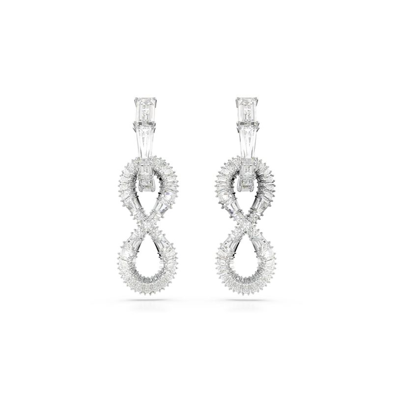 Pendientes-Hyperbola-Simbolo-del-infinito-Blancos-Recubrimiento-en-rodio
