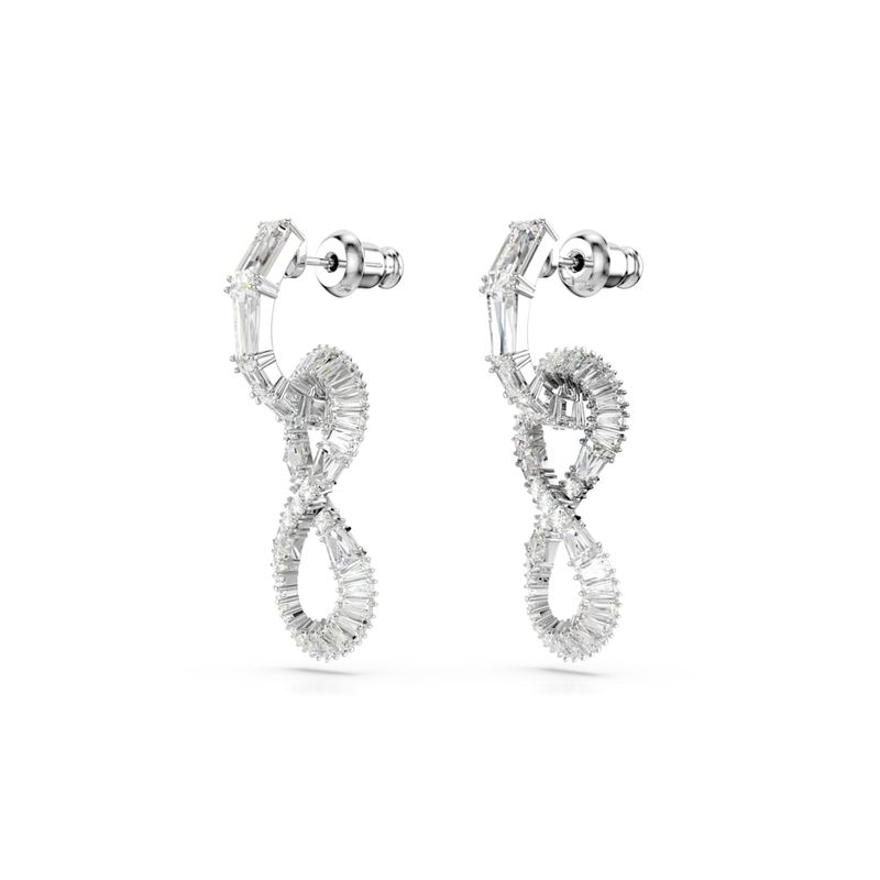 Pendientes-Hyperbola-Simbolo-del-infinito-Blancos-Recubrimiento-en-rodio