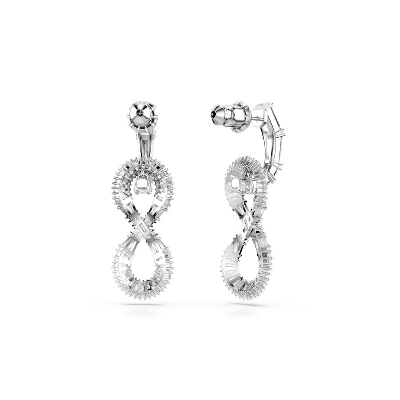 Pendientes-Hyperbola-Simbolo-del-infinito-Blancos-Recubrimiento-en-rodio