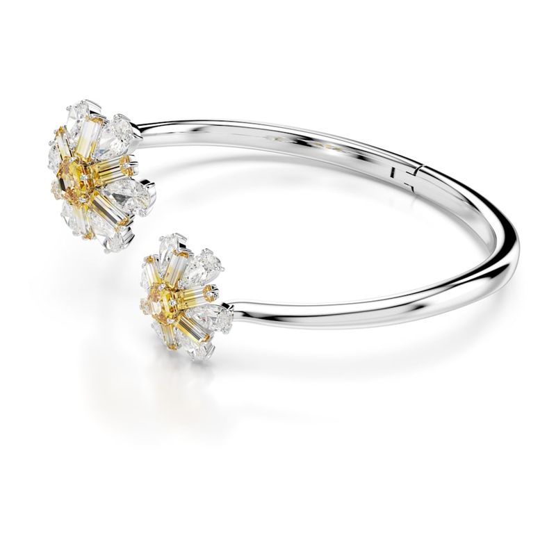 Brazalete-Idyllia-Flor-Amarillo-Recubrimiento-en-rodio