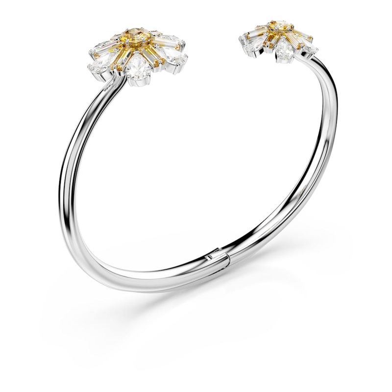 Brazalete-Idyllia-Flor-Amarillo-Recubrimiento-en-rodio