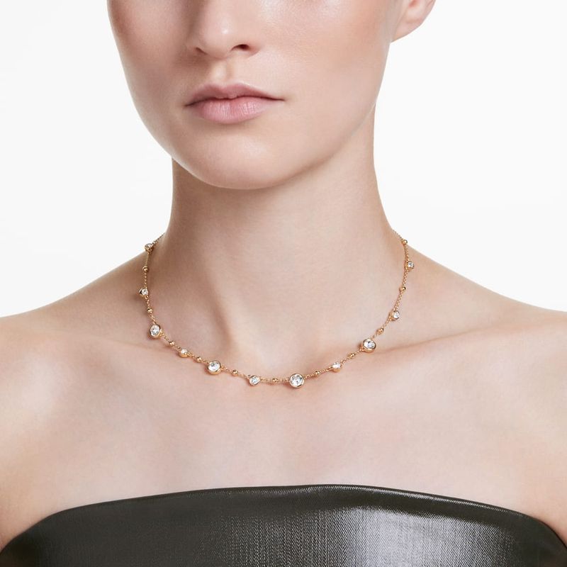 Collar-Imber-Talla-redonda-Diseño-distribuido-Blanco-Baño-tono-oro