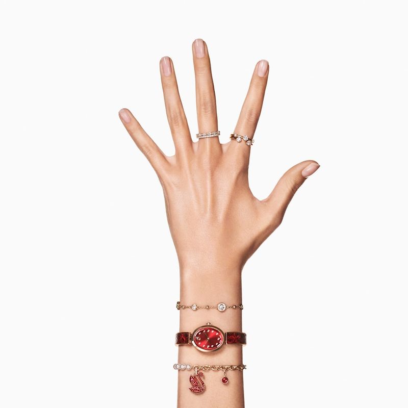 Pulsera-Imber-Talla-redonda-Blanca-Recubrimiento-tono-oro