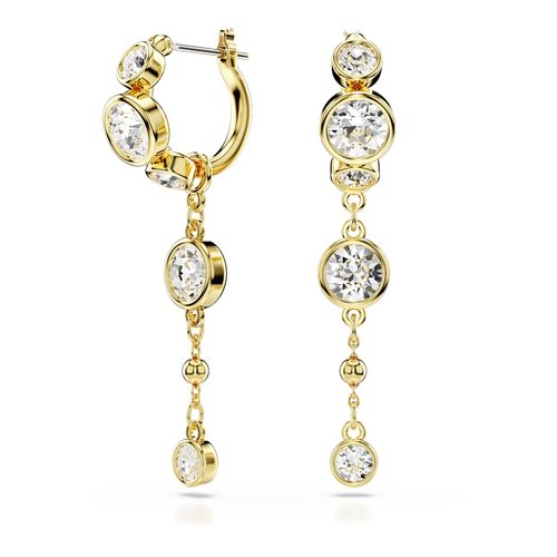 Pendientes Imber, Talla redonda, Blancos, Combinación de acabados metálicos