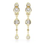 Pendientes-Imber-Talla-redonda-Blancos-Combinacion-de-acabados-metalicos