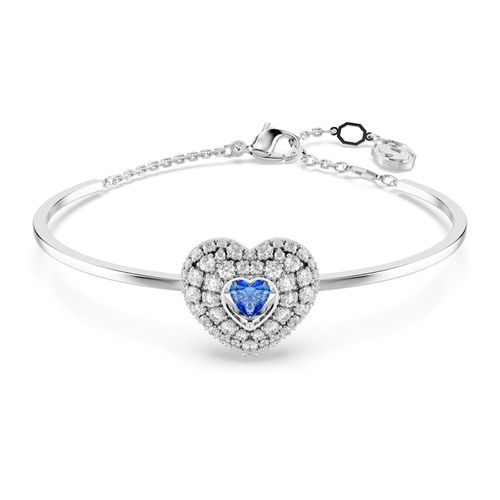 Brazalete Hyperbola, Corazón, Azul, Recubrimiento en rodio