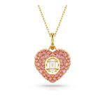 Colgante-Hyperbola-Talla-octogonal-Crystal-Pearls-Corazon-Rosa-Recubrimiento-tono-oro