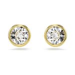Pendientes-de-boton-Imber-Talla-redonda-Blancos-Baño-tono-oro