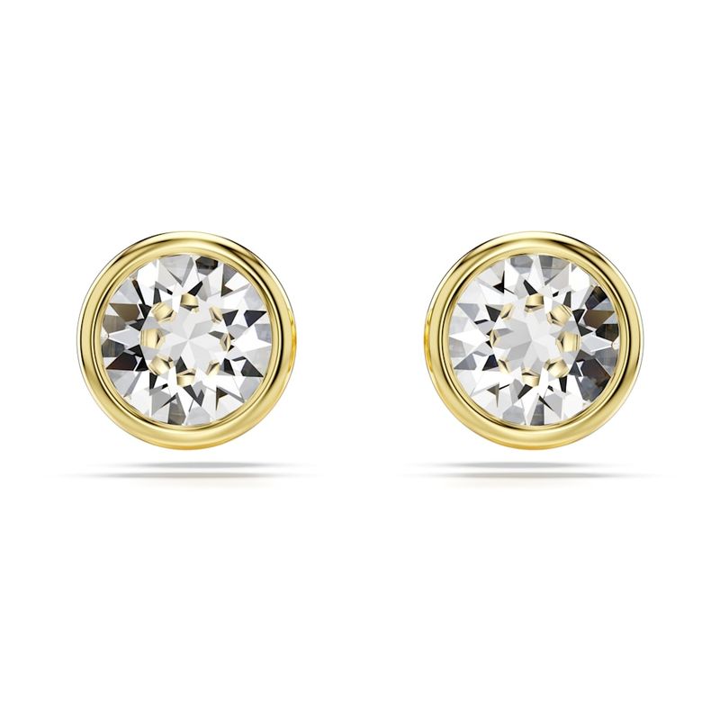 Pendientes-de-boton-Imber-Talla-redonda-Blancos-Baño-tono-oro