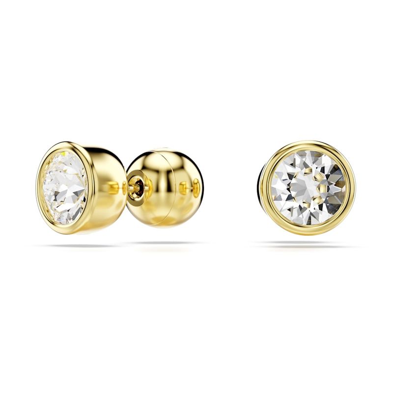 Pendientes-de-boton-Imber-Talla-redonda-Blancos-Baño-tono-oro