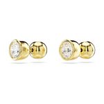 Pendientes-de-boton-Imber-Talla-redonda-Blancos-Baño-tono-oro