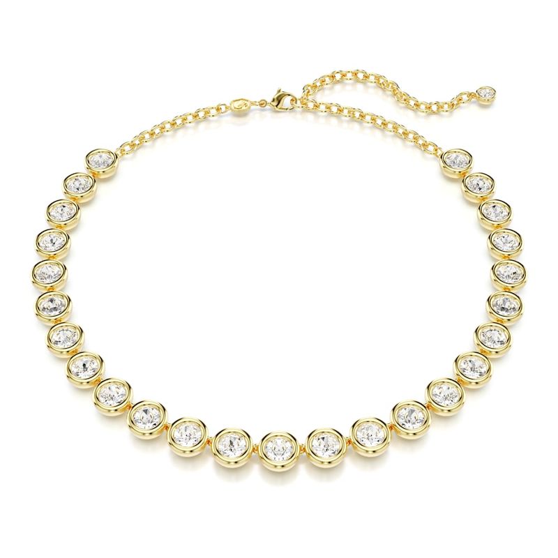Collar-Imber-Talla-redonda-Blanco-Baño-tono-oro