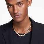 Collar-Imber-Talla-redonda-Blanco-Baño-tono-oro