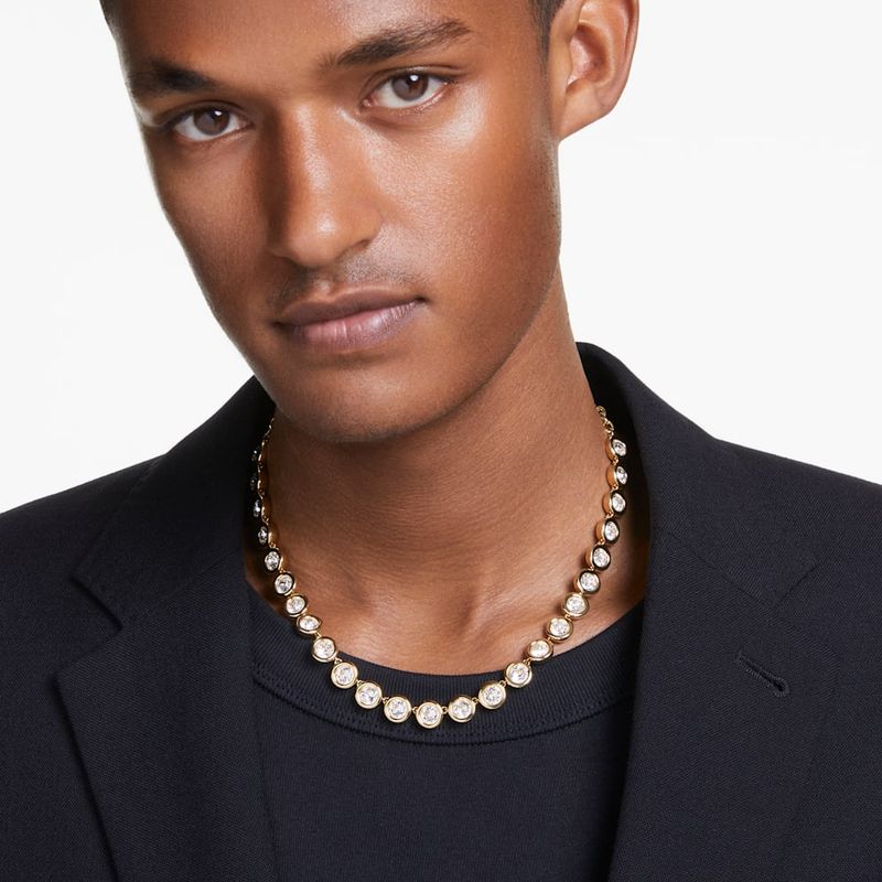 Collar-Imber-Talla-redonda-Blanco-Baño-tono-oro