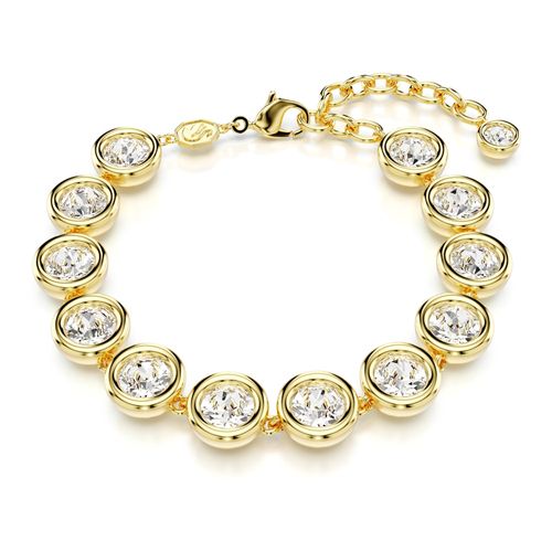 Pulsera Imber, Talla redonda, Blanca, Baño tono oro