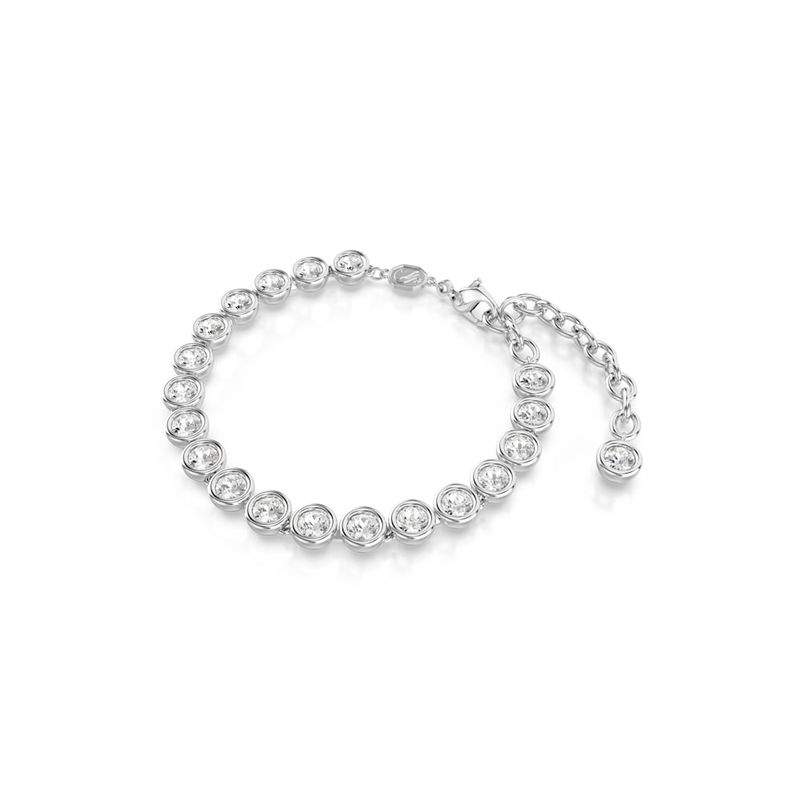 Pulsera-Imber-Tennis-Talla-redonda-Blanca-Recubrimiento-en-rodio