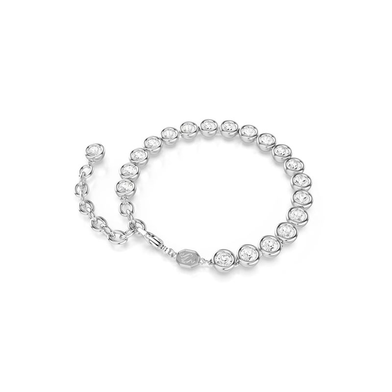Pulsera-Imber-Tennis-Talla-redonda-Blanca-Recubrimiento-en-rodio