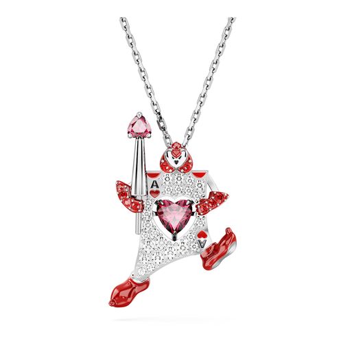 Colgante Alice in Wonderland, Naipe, Rojo, Recubrimiento en rodio