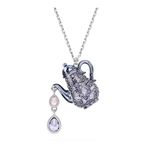 Colgante-Alice-in-Wonderland-Tetera-Morado-Recubrimiento-en-rodio